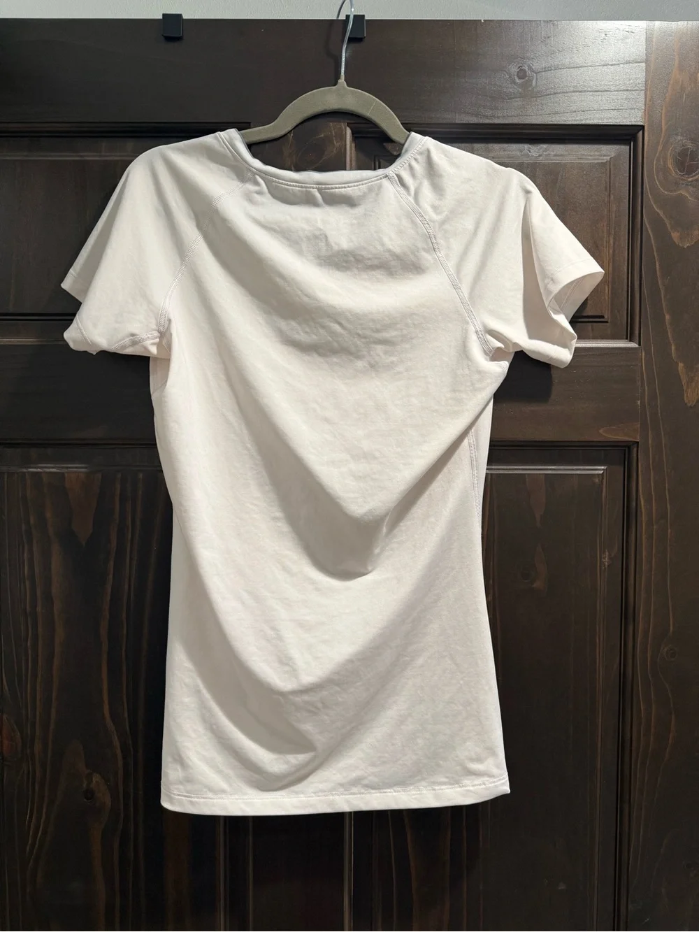 Nike White Short-Sleeve V-Neck Dri-FIT Athletic Tee